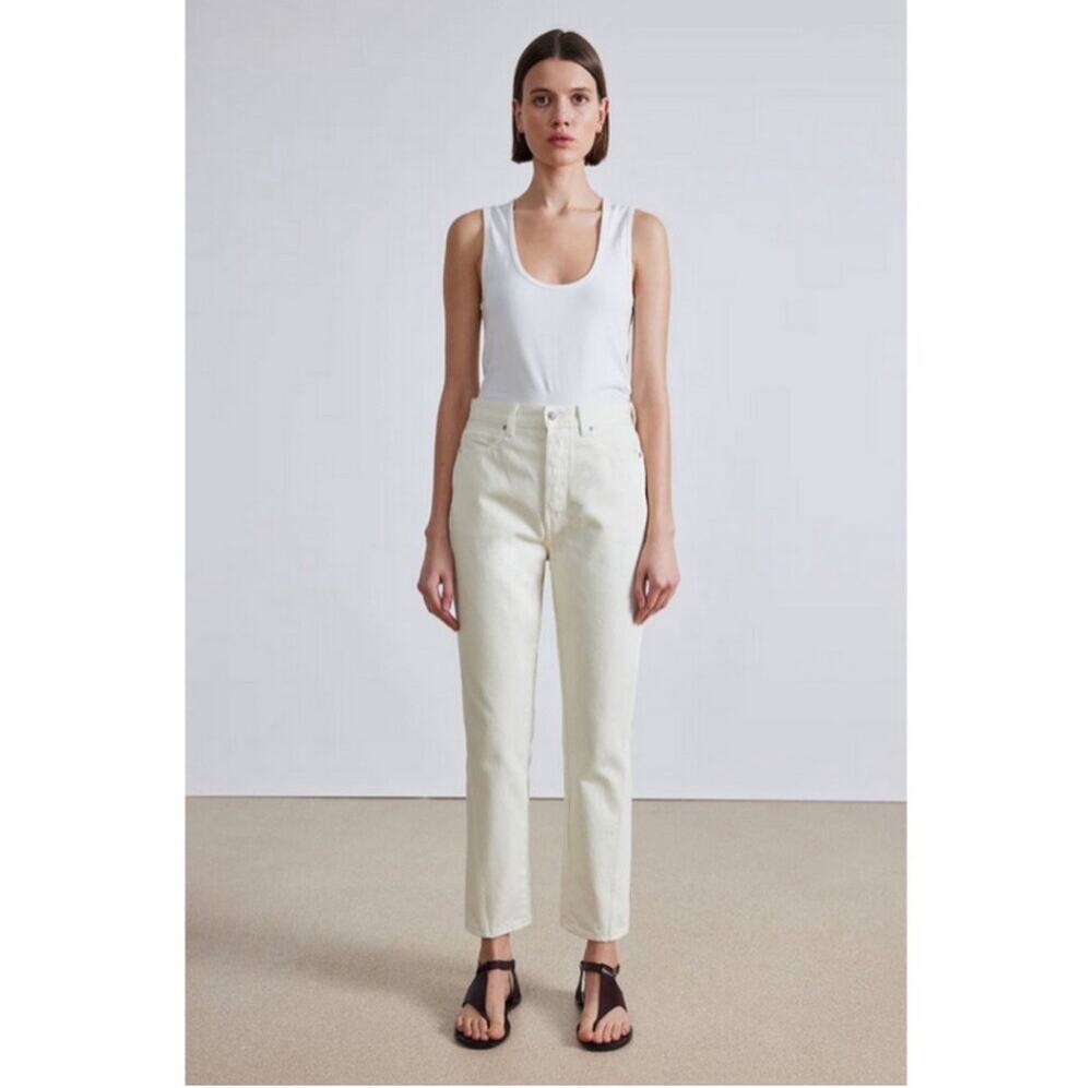 APIECE APART Camilla Jeans Size 31 Denim NEW Organic Recycled Cotton Ecru NWOT